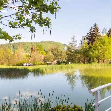 Alure Residences 2 & 24h Self Check-in, Parking In The Garage In The Building Included, New Building, Terrace, Location With A Forest Park With A Lake, Children's Playground * Besztercebánya